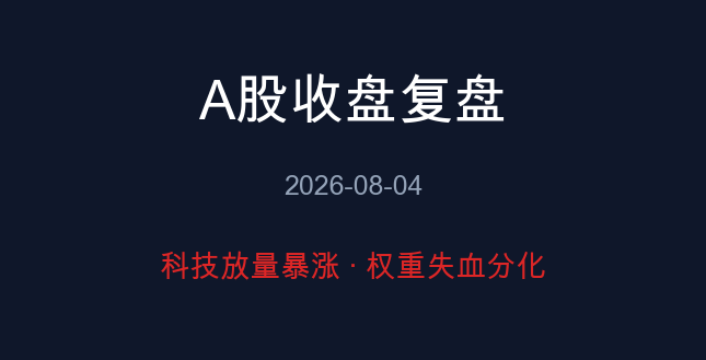 A股收盘复盘 08-04