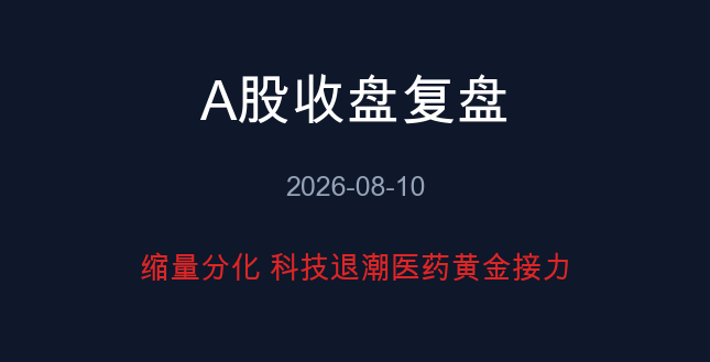 A股收盘复盘 08-10 封面