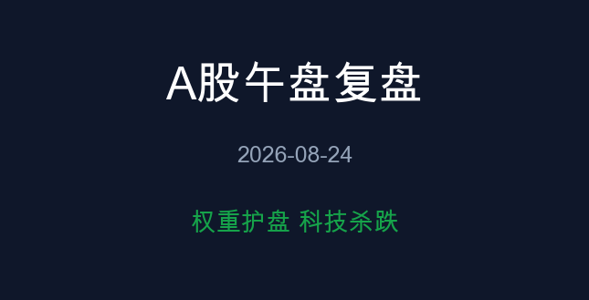 A股午盘复盘 0824