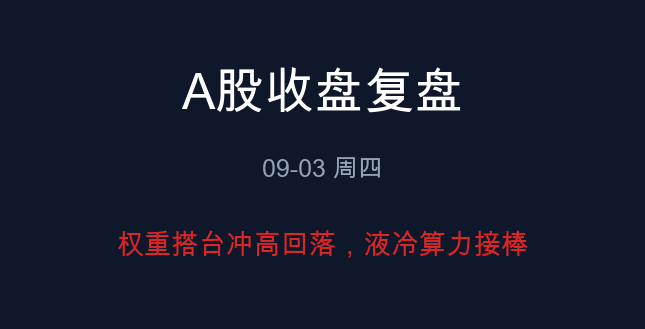 A股收盘复盘 09-03