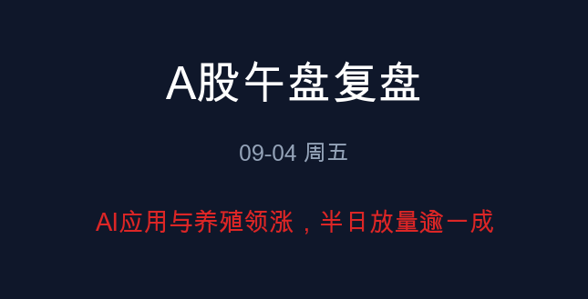 A股午盘复盘09-04封面